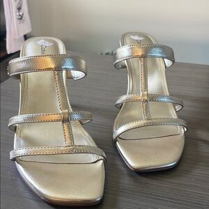 Calvin Klein Silver Strappy Heels